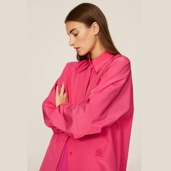 Tommy Hilfiger Silk Explorer Shirt Pink - Picture 2 of 8